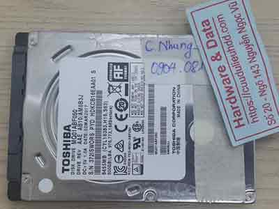 cứu dữ liệu ổ cứng Toshiba 500GB chết cơ