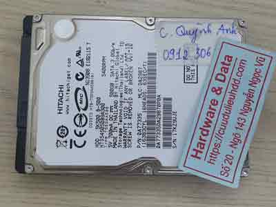 khôi phục dữ liệu ổ cứng Hitachi 160GB đầu từ lỗi