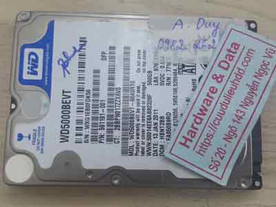 lấy lại dữ liệu ổ cứng Western 500GB mất dữ liệu