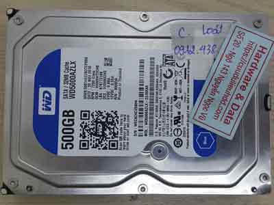 cứu dữ liệu ổ cứng Western 500GB chết cơ