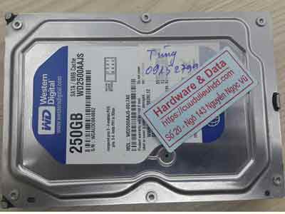 phục hồi dữ liệu ổ cứng Western 250GB đẩu đọc kém