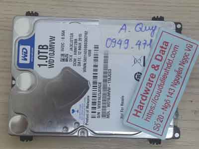 cứu dữ liệu ổ cứng Western 1TB đầu từ lỗi