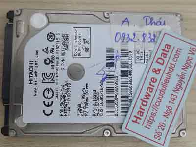 phục hồi dữ liệu ổ cứng Hitachi 750GB chết cơ