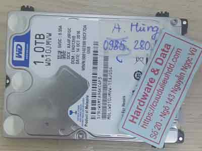 lấy lại dữ liệu ổ cứng Western 1TB chết cơ