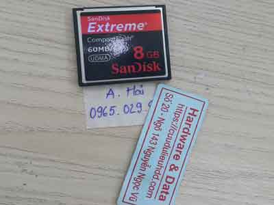cứu dữ liệu ổ cứng 8GB mất dữ liệu