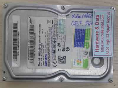 lấy lại dữ liệu ổ cứng Samsung 250GB lỗi cơ