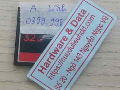 phục hồi dữ liệu thẻ nhớ 32G mất dữ liệu