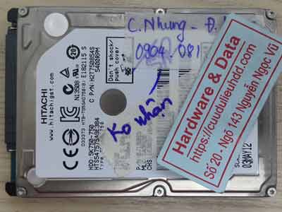 Hitachi 750GB đầu từ hỏng