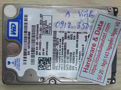 Western 320GB đầu từ lỗi