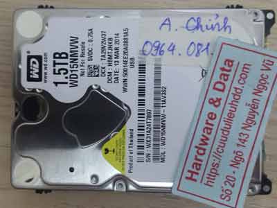 Western 1.5TB hỏng 1/7 đầu từ