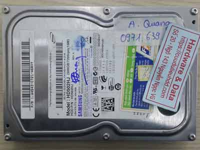 Samsung 500GB đầu từ hỏng