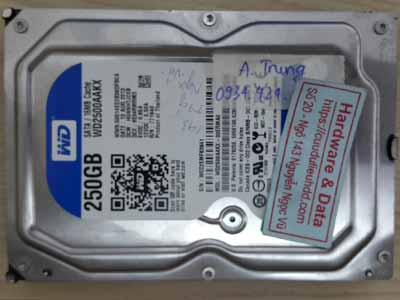 Western 250GB đầu đọc lỗi