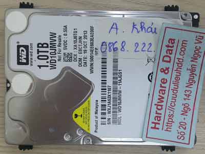 Western 1TB lỗi ¼ đầu từ