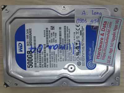 Western 500GB đầu từ lỗi