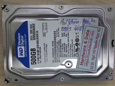 Western 500GB đầu đọc lỗi