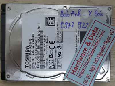 Toshiba 750GB chết cơ