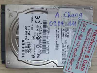 Toshiba 320GB đầu đọc lỗi