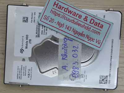 Seagate 2TB đầu đọc lỗi