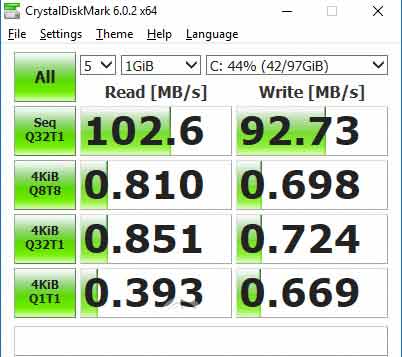 phần mềm CrystalDiskMark kiểm tra tốc độ